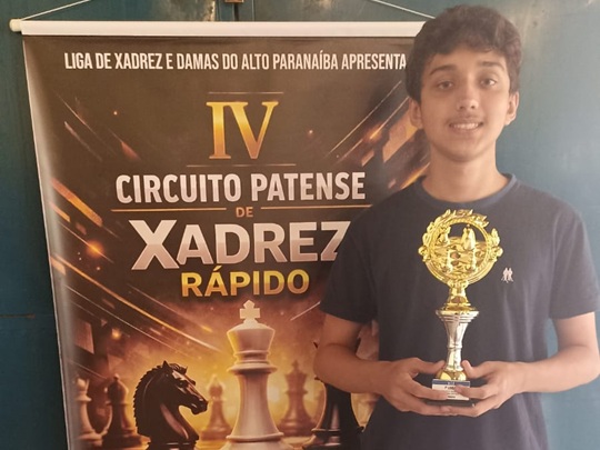 Edgard Campeão do Xadrez em Patos de Minas